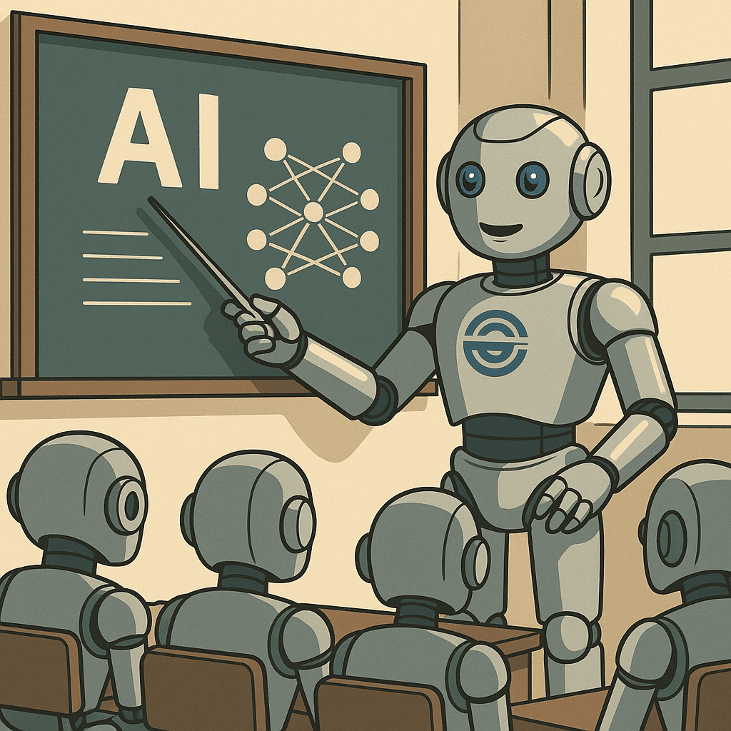 Robot Classroom Lesson on AI